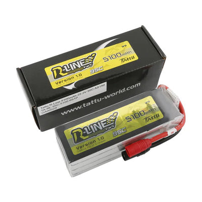 Tattu R-Line 22.2V 5100mah 6s 95c Lipo Battery Pack with AS150 +