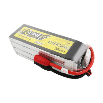 Tattu R-Line 22.2V 5100mah 6s 95c Lipo Battery Pack with AS150 +